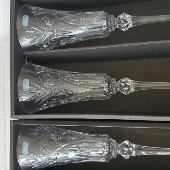 NIB J.G Durand Cristal France Vincennes Lead Crystal Flutes - Picture 11 of 13